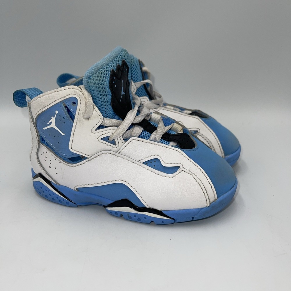 Jordan‎ True Flight  343796 140 White/University Blue-Black Little Kid's Size 8C